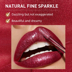 Diamond Liquid Lipstick Moisturizing Long-Lasting Purple Sparkling Waterproof Lip Gloss Cosmetics Matte Glitter Lipstick