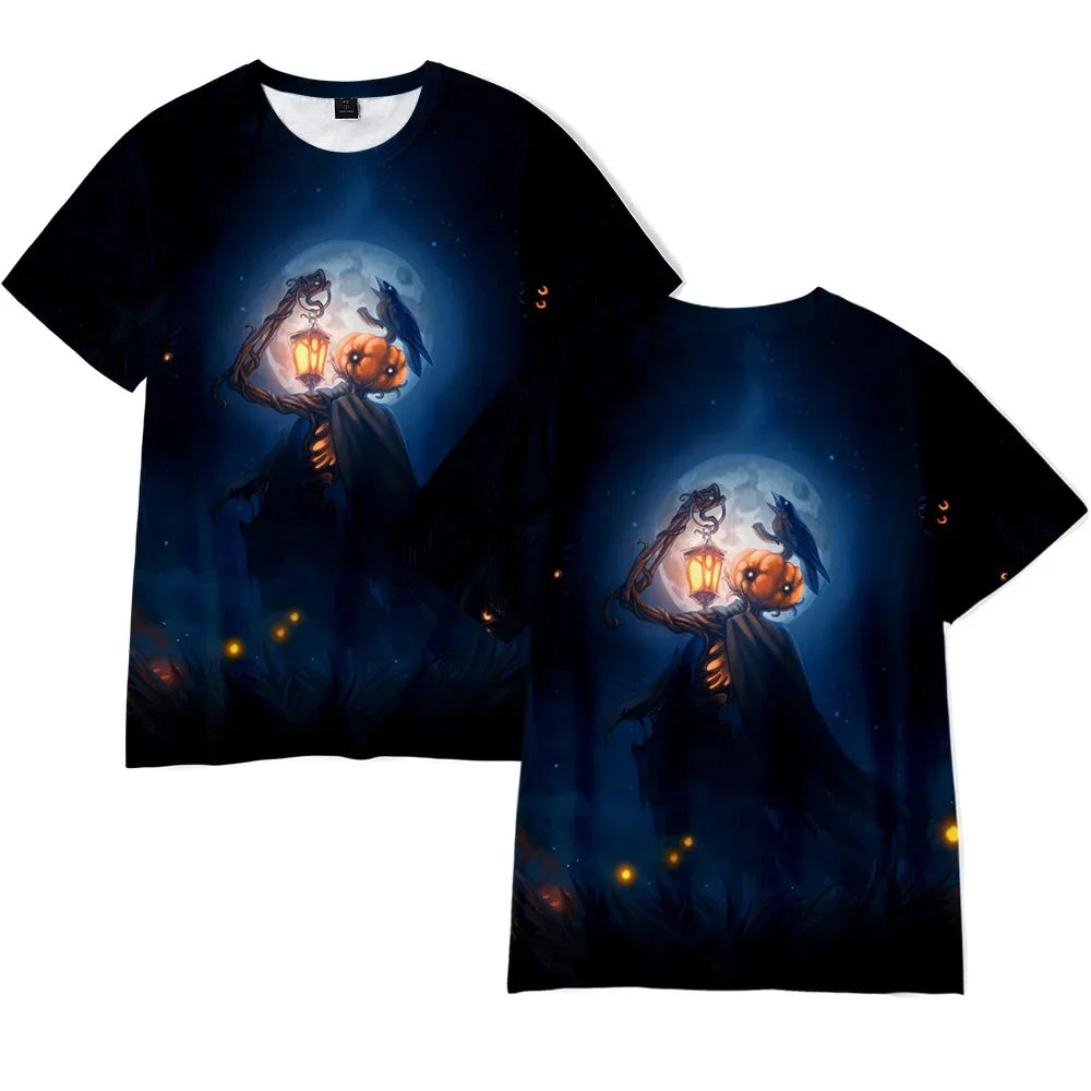 T-shirts Halloween pumpkin Head 3D Print  Summer T Shirt