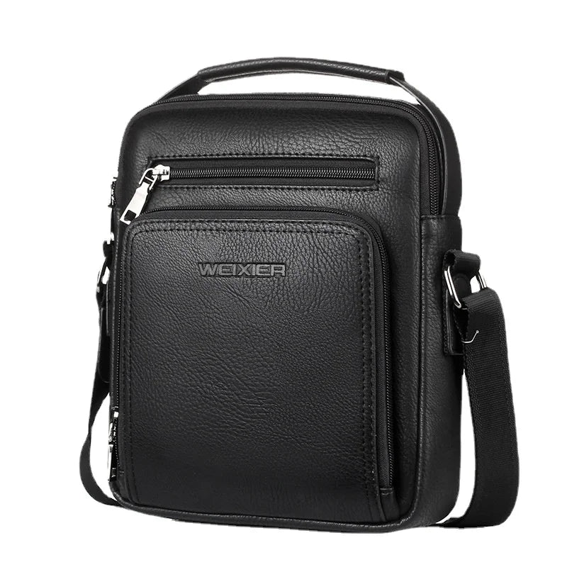 New Men's Crossbody Bag High Quality PU Multi functional Men's Shoulder Bag