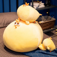 NEW Kawaii Chubby Chicken Plush Toy Soft Plush Stuffed Animal Yellow Chicken Pillow