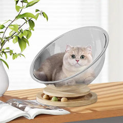 Cat Perch Clear Freestanding Small Cat Bed Transparent Cat House Set Cat Furniture