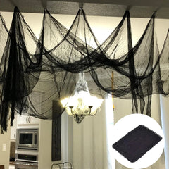 2M/4M White Black Halloween Gauze Creepy Cloths Giant Spider Web For Halloween Party Home Scene Decor Horror House Horror Props