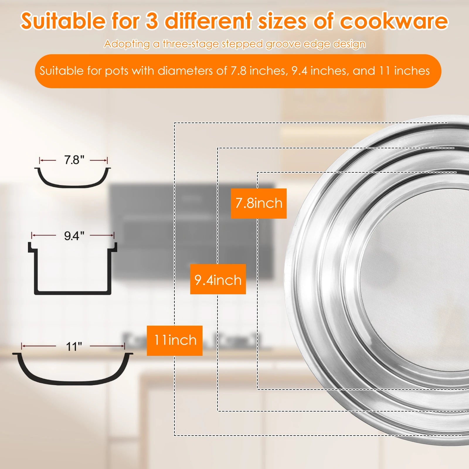 Splatter Screen Cook Frying Stainless Steel Anti Splatter Guard Oil Net Grease Splatter