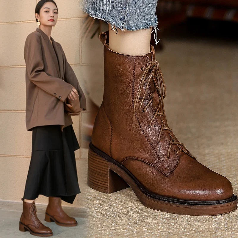 Winter Genuine Leather Women Boots