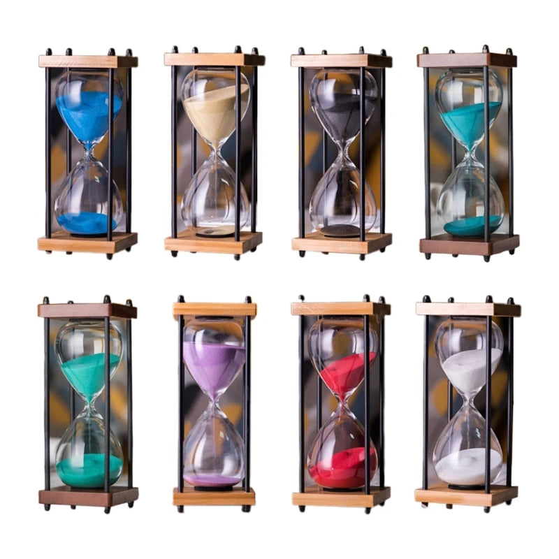 New Large Hourglass Timer 60 Minute, Metal Sand Timer Sandglass Clock,Time Management Tools