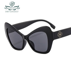 Fashion Cat Eye Sunglasses Women Men Gradients Lens PC Frame