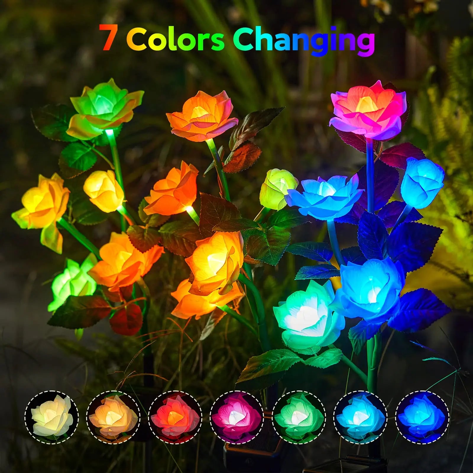 Solar Garden Lights Outdoor Waterproof Decorative Solar Flower