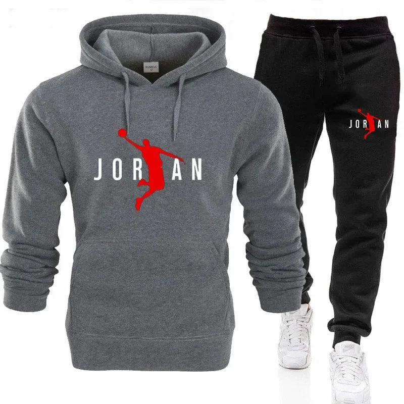 Winter Men's Tracksuit Hoodie Pants 2Pcs Sets Suit Leisure Sweatshirts Sweatpants Fashion Trends Brand Clothing