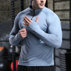 Man Running Shirt Sports Top Gym Clothing Running Jogging Workout Activewear