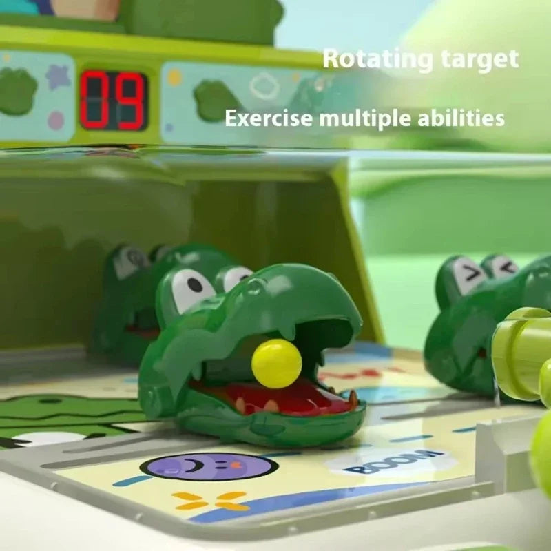 Crocodile Table Games, Pinball Shooting Machine, Score Shooting Target Child Desktop Game