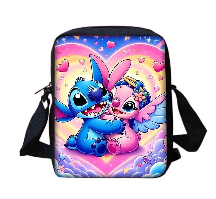 Cartoon S-stitchs Angel Children Boy Girls Printed Shoulder Messenger Bag Casual Handbag Men Women Phone Bag Shopping Bag