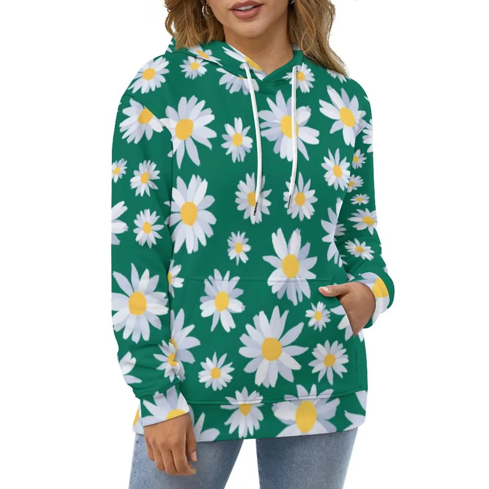 Hawaiian Hibiscus Flower Hoodies Tropical Floral Print Hip Hop Casual Hoodie