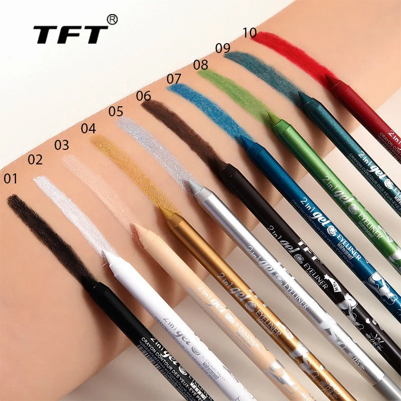 Waterproof Eyeliner Gel Pen Colourful Cosmetic Pigmented Make up Eyeliner Pencil