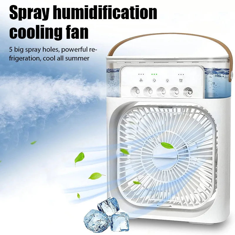 Air Conditioner Air Cooler Water Cooling Spray Fan USB Desktop Humidification Fan Mini Air Cooling Fan