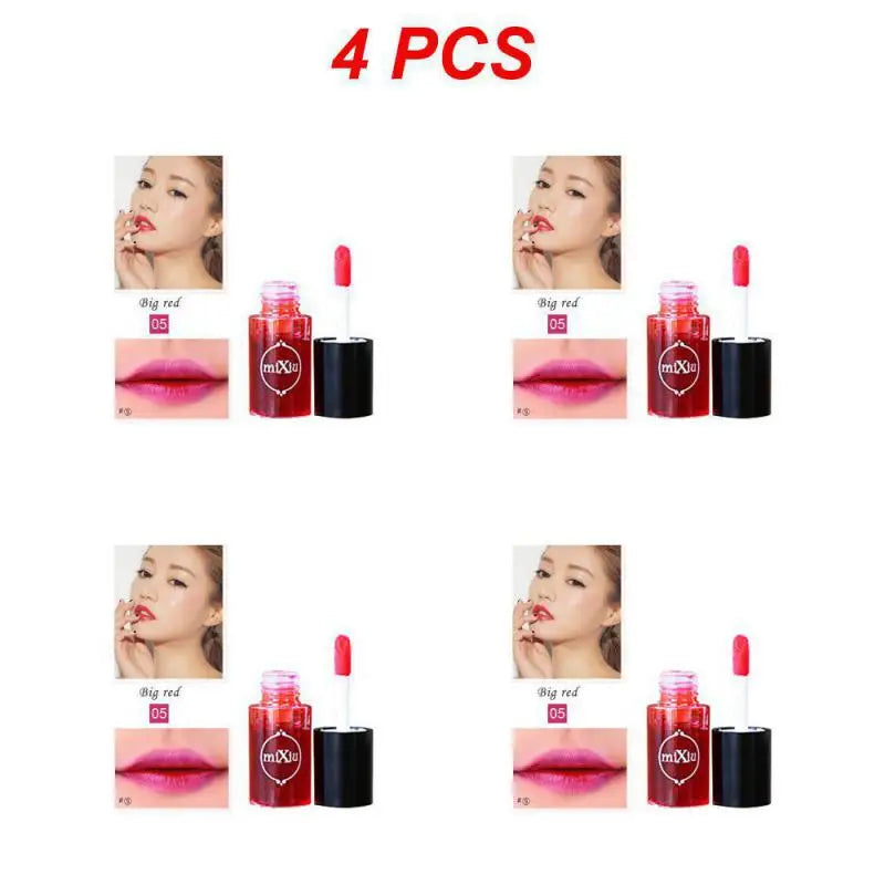 Women Makeup Waterproof Multifunction Lip Gloss Tint Dyeing Liquid Lipgloss Blusher