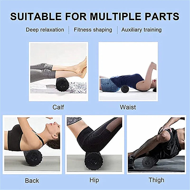 Vibrating Electric Yoga Massage Foam Fitness Roller Backrest Leg 4-Speed Adjustment Massager