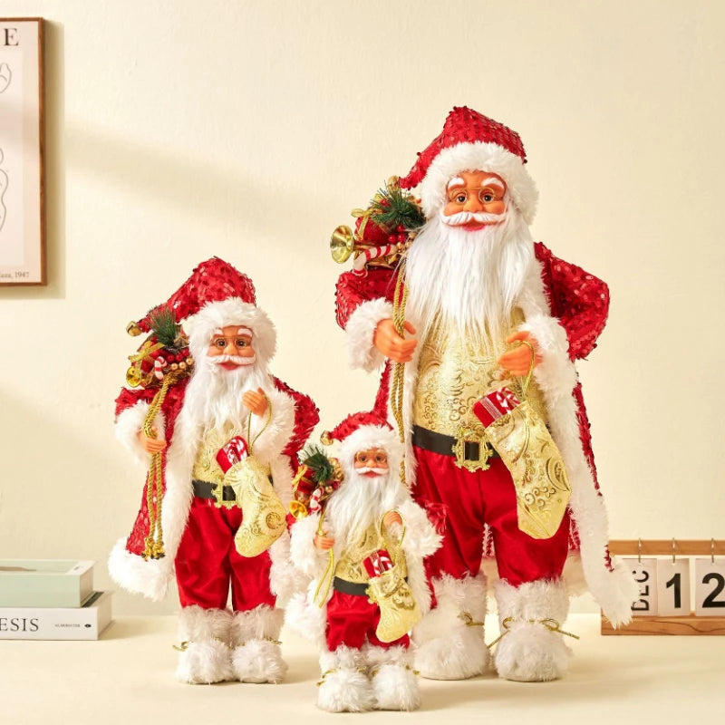 Santa Claus Doll Christmas Doll Desktop Santa Claus Figure Santa Figurine Ornament 2023 Xmas Decor Home Christmas