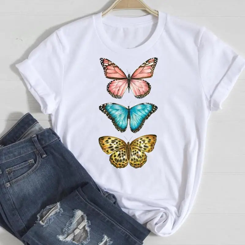 Printed Dress Blouse Women's T-shirt Graphic T Shirts  Women Clothing