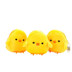 Cute Plush Chick Coin Purse Lipstick Headphone Bag Yellow Chicken Pouch Coin Purses Pink Pig Small Zipper Bags