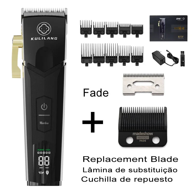 Hair Clipper with Replacement Blade Hair Trimmer for Men Professional Rechargeable Hair Cutting Machine