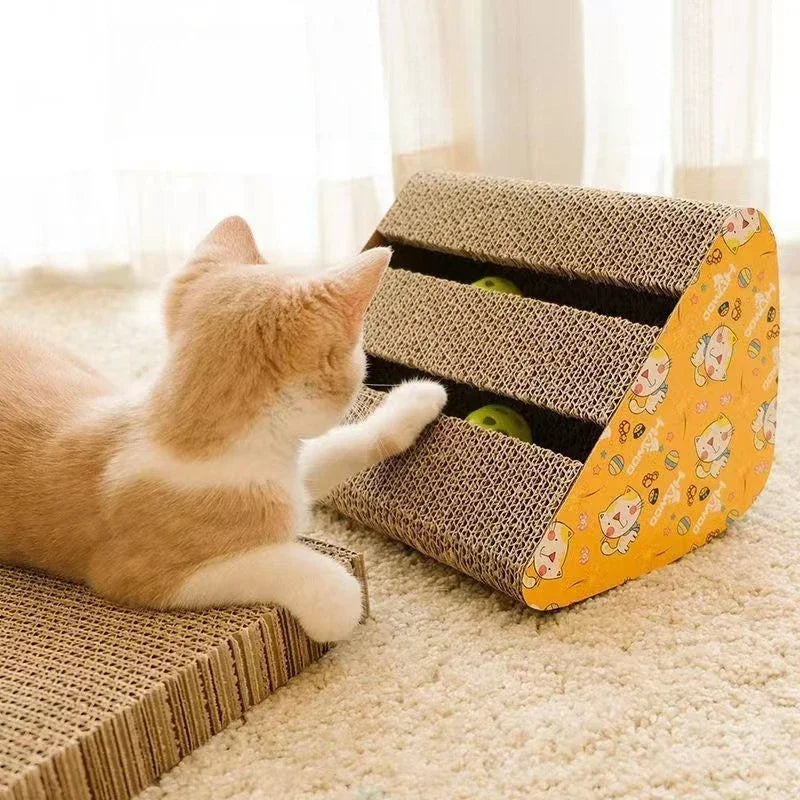 Pet Double Slot Triangle Cat Scratching Board