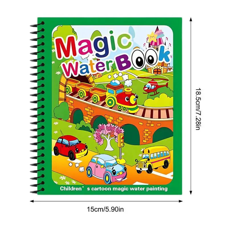 Water Drawing Book Reusable Water-Reveal Activity Pads Preschooler Drawing Toys