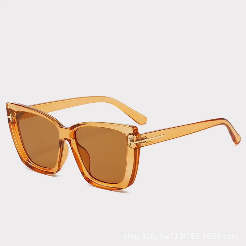 New fashion cat eye sunglasses women men 2024 luxury brand