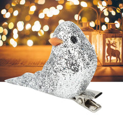 Silver Artificial Bird Simulation Decor Garden Home Decoration Prop