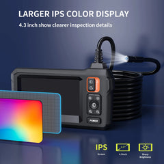 Industrial Endoscope 4.3inch IPS Screen Inspection Camera