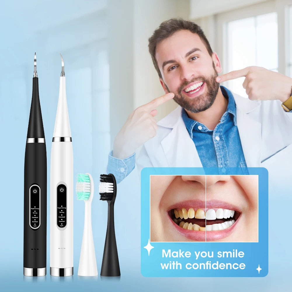 Electric Teeth Whitening Dental Calculus Scaler Plaque Toothbrush Teeth Cleaner