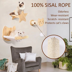 1pcCat Scratching Climbing Post Wall-mounted Cat Hammock Bed Pet Furniture
