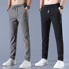 Men's Pants With Deep Pockets Loose Fit Casual Jogging Trousers