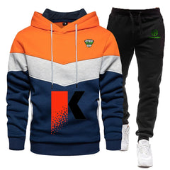 Kawasaki Two-piece Set Unisex Workout Sports Men's Clothing Adventure Sweatsuit Racing Suit Man Pants Suits Motorcycle Uniform