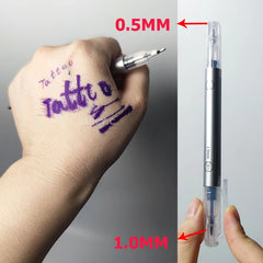 Tattoo Skin Marker Piercing Marking Pen Double Heads Point Marking 1mm 0.5mm Tattoo Scribe Tool Supply   Tattoo Equipment  Pen
