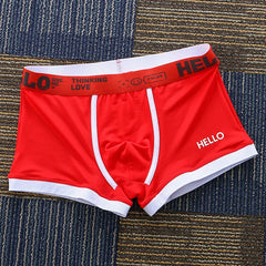 Summer Men's Ice Silk Boxers Shorts Male Convex Pouch Underwear