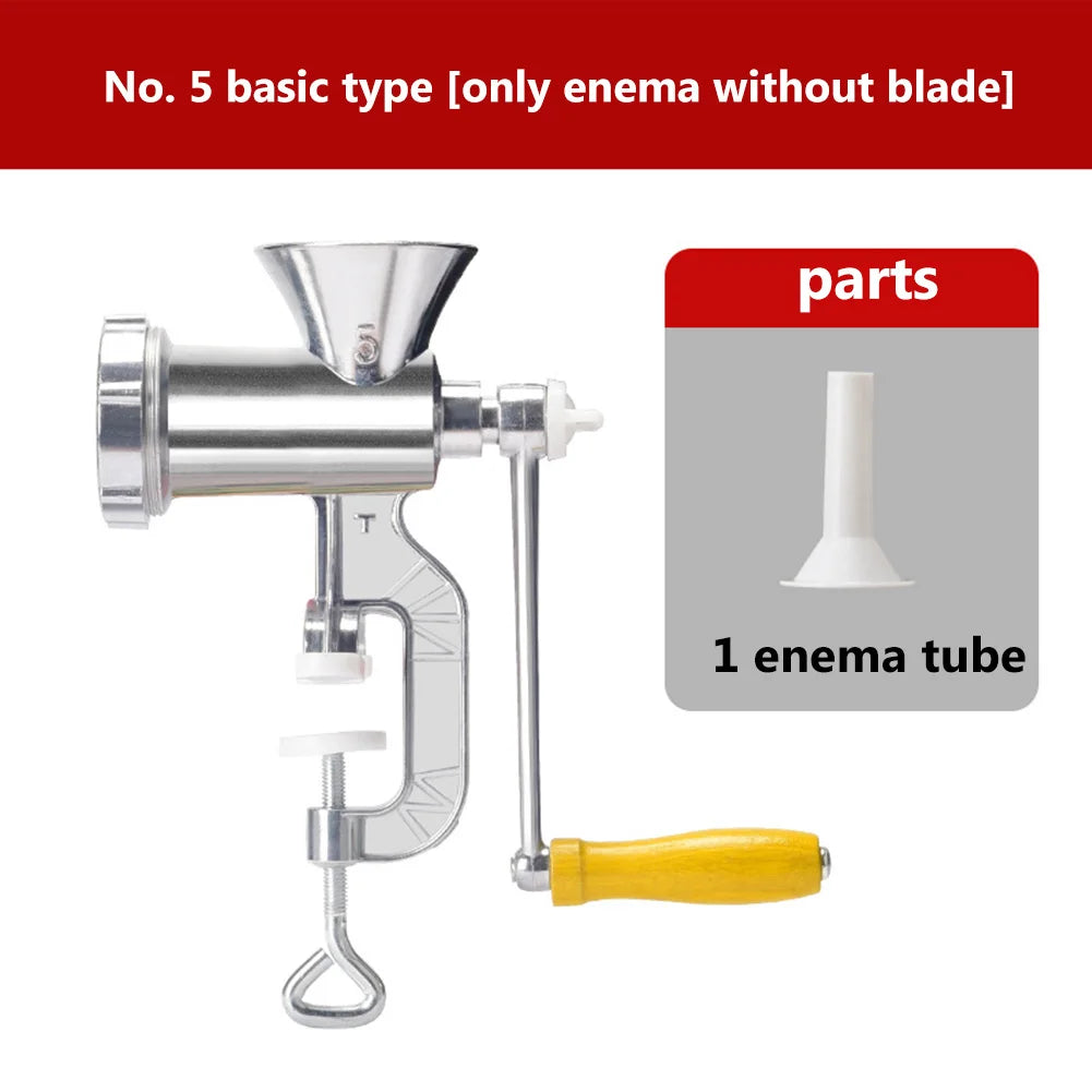 Manual Meat Grinder Aluminum Alloy Powerful Home Sausage Stuffer Hand Crank Kitchen Vegetable Chopper