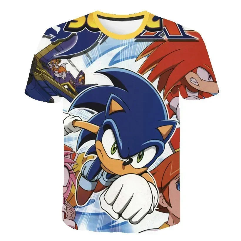 T-shirtChildren's Clothes Sonic 3D for Kids Boys and Girls Cartoon Printing Animation Cosplay Clothing Accessories