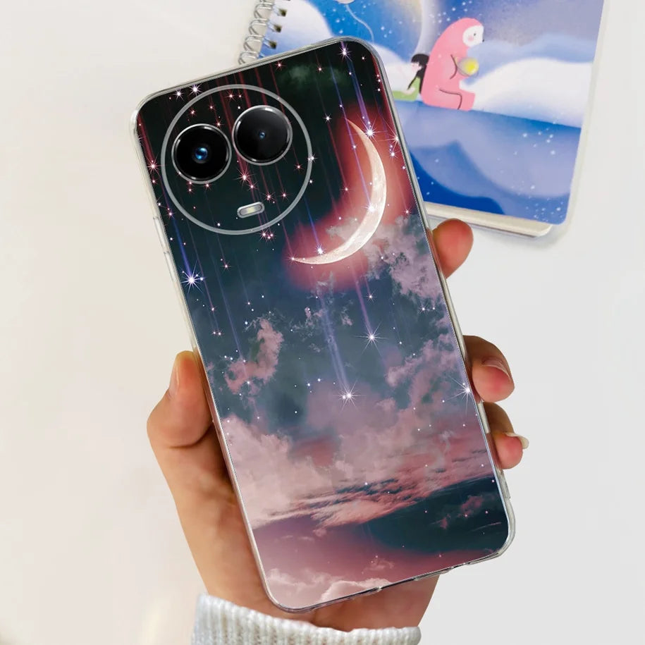 For Realme 11X Case RMX3785 Luxury Marble Butterfly Cover