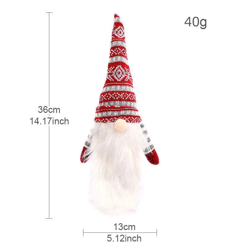 Christmas European And American Style Knitted Faceless Old Man Long Beard Wine Bottle Set