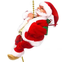 Electric Santa Claus Climbing Rope Ladder With Music Santa Musical Toys For Christmas Tree Home Decor Gifts For Boys And Girls