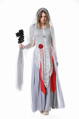 Adult Scary Ghosts Bride Costume Women Zombie Vampire Cosplay Outfit