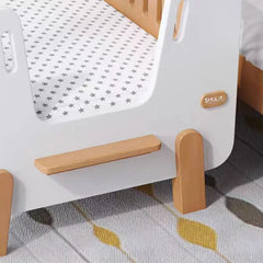 Wooden Children Queen Bed Frame Cradle Storage Extended Multi Function Baby Crib Kid's Furniture