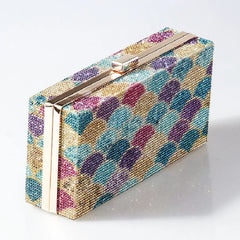 New Colorful Diamond Party Clutch Purse For Women