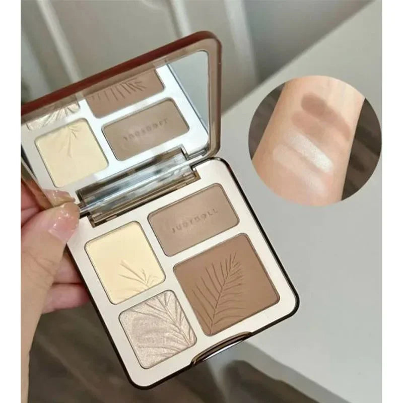 Highlighter Makeup Palette Matte Shadow Shimmer Nose Natural Long Lasting Contour