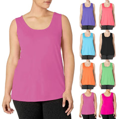 Women's Tank Summer Casual Solid Color Sleeveless Loose T-Shirt Plus-Size Tank