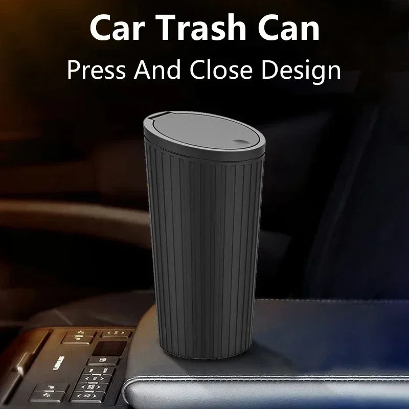 Car Trash Bin Can Mini Auto Dust Organizer Car Interior Rubbish Bag Garbage Container