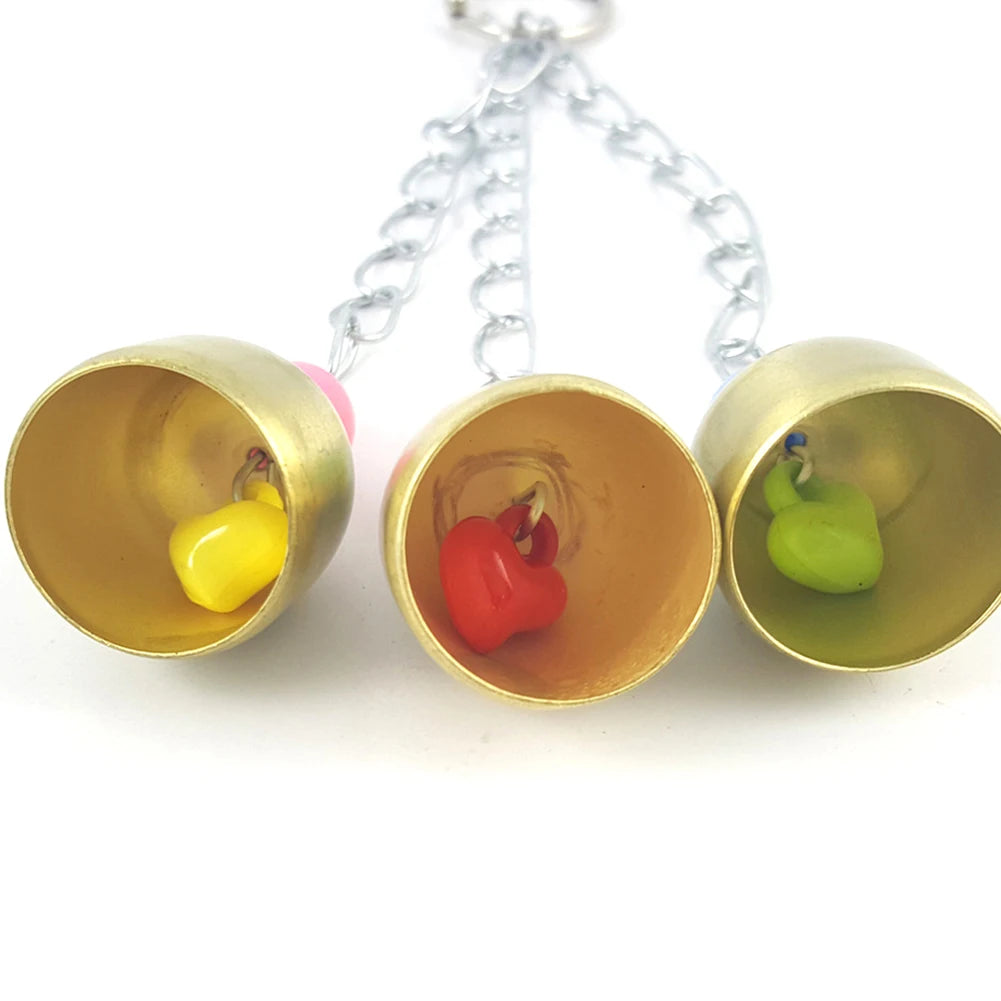 1pcs Pet Parrot Bell toys Colorful Hollow Rolling Bell Ball Bird Toy Parakeet Parrot Chew Cage Fun Toys Pet Bird Supplies