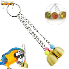 1pcs Pet Parrot Bell toys Colorful Hollow Rolling Bell Ball Bird Toy Parakeet Parrot Chew Cage Fun Toys Pet Bird Supplies