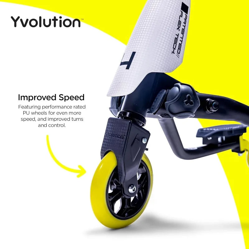 Yvolution Swing Scooter for Kids, Y Fliker Pro 3 Wheels Wiggle Scooter