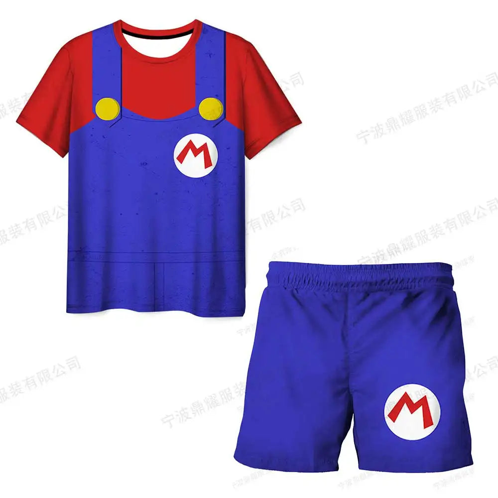 Summer New T-shirts Boys Sonics T-shirt Shorts 2 Pcs Sets Kids Boys Anime T Shirt Summer Children Baby Clothes Sets